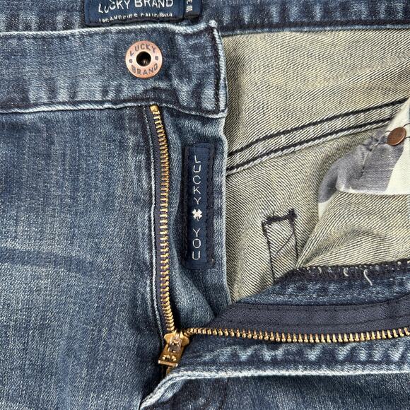 Lucky Brand 221 Original Straight Men's Denim Blue Jeans Dark Wash 38 / 30 - Picture 5 of 7